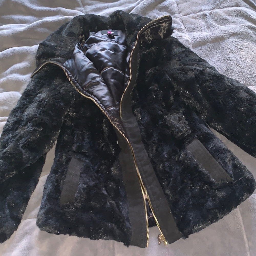 Iz Byer Black Teddy Jacket